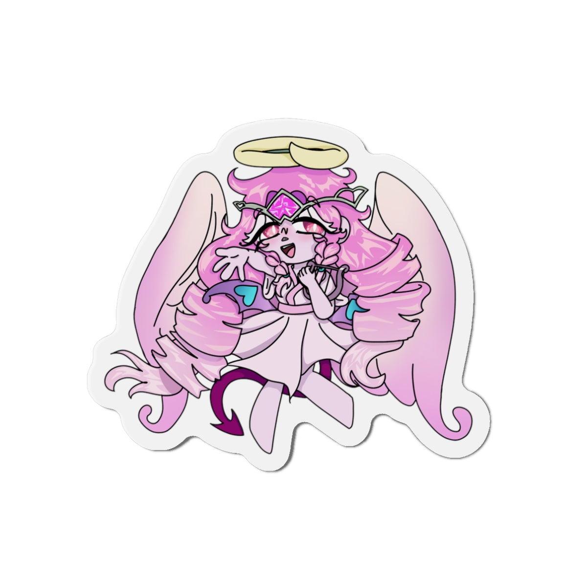 Cute Angel Die-Cut Magnets, Whimsical Fridge Decor, Kawaii Gifts for Teens, Angelic Home Accents, Fun Stationery Accessories