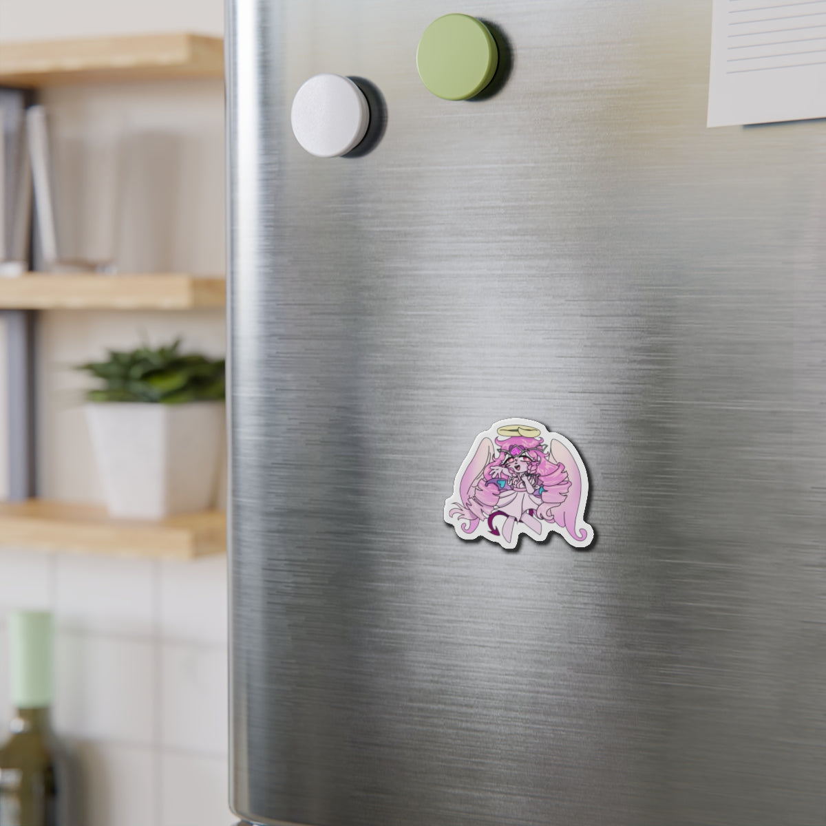 Cute Angel Die-Cut Magnets, Whimsical Fridge Decor, Kawaii Gifts for Teens, Angelic Home Accents, Fun Stationery Accessories