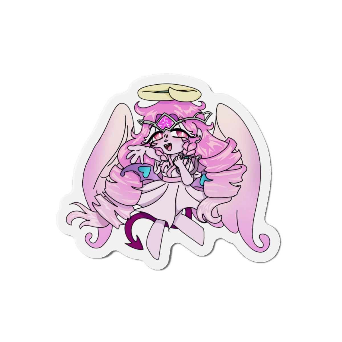 Cute Angel Die-Cut Magnets, Whimsical Fridge Decor, Kawaii Gifts for Teens, Angelic Home Accents, Fun Stationery Accessories
