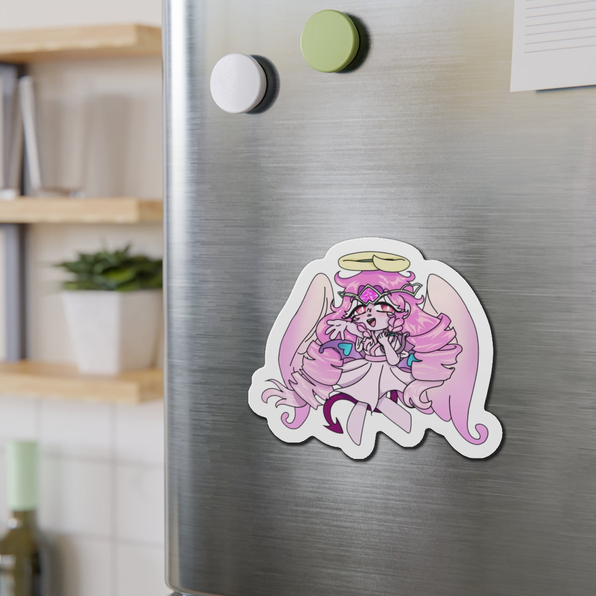Cute Angel Die-Cut Magnets, Whimsical Fridge Decor, Kawaii Gifts for Teens, Angelic Home Accents, Fun Stationery Accessories