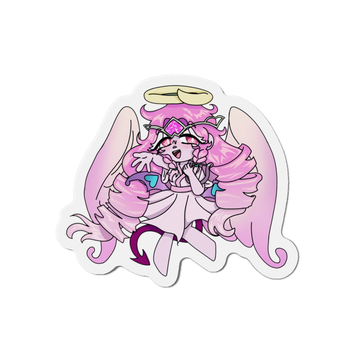 Cute Angel Die-Cut Magnets, Whimsical Fridge Decor, Kawaii Gifts for Teens, Angelic Home Accents, Fun Stationery Accessories