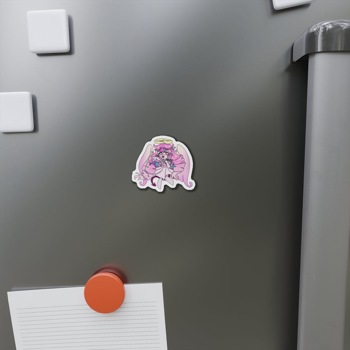 Cute Angel Die-Cut Magnets, Whimsical Fridge Decor, Kawaii Gifts for Teens, Angelic Home Accents, Fun Stationery Accessories