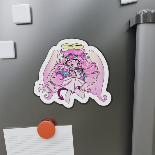 Cute Angel Die-Cut Magnets, Whimsical Fridge Decor, Kawaii Gifts for Teens, Angelic Home Accents, Fun Stationery Accessories