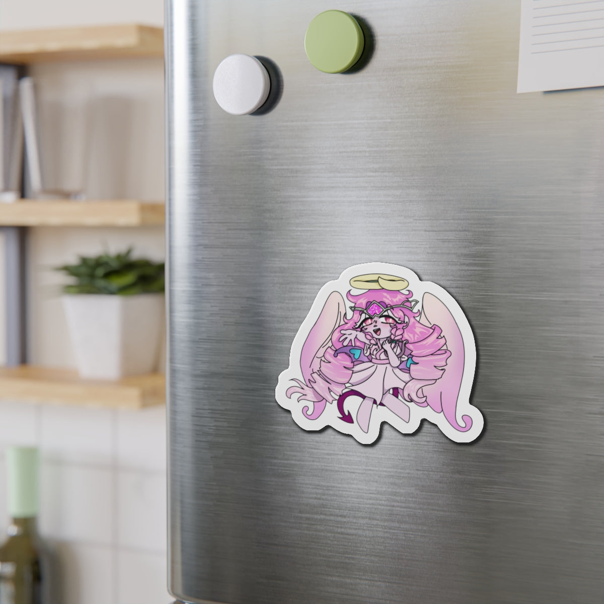 Cute Angel Die-Cut Magnets, Whimsical Fridge Decor, Kawaii Gifts for Teens, Angelic Home Accents, Fun Stationery Accessories