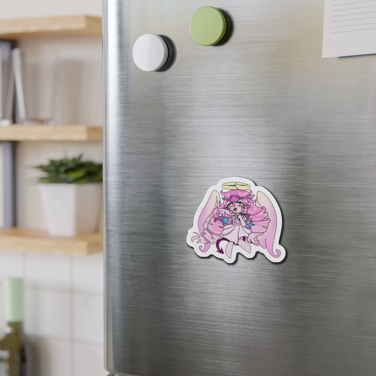 Cute Angel Die-Cut Magnets, Whimsical Fridge Decor, Kawaii Gifts for Teens, Angelic Home Accents, Fun Stationery Accessories