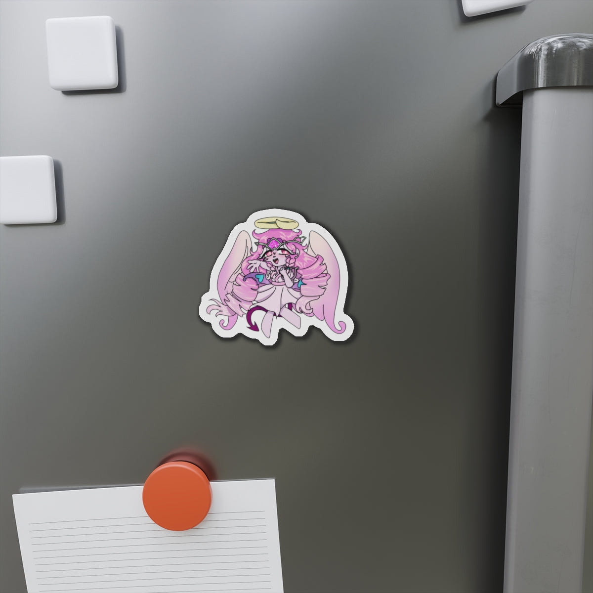 Cute Angel Die-Cut Magnets, Whimsical Fridge Decor, Kawaii Gifts for Teens, Angelic Home Accents, Fun Stationery Accessories