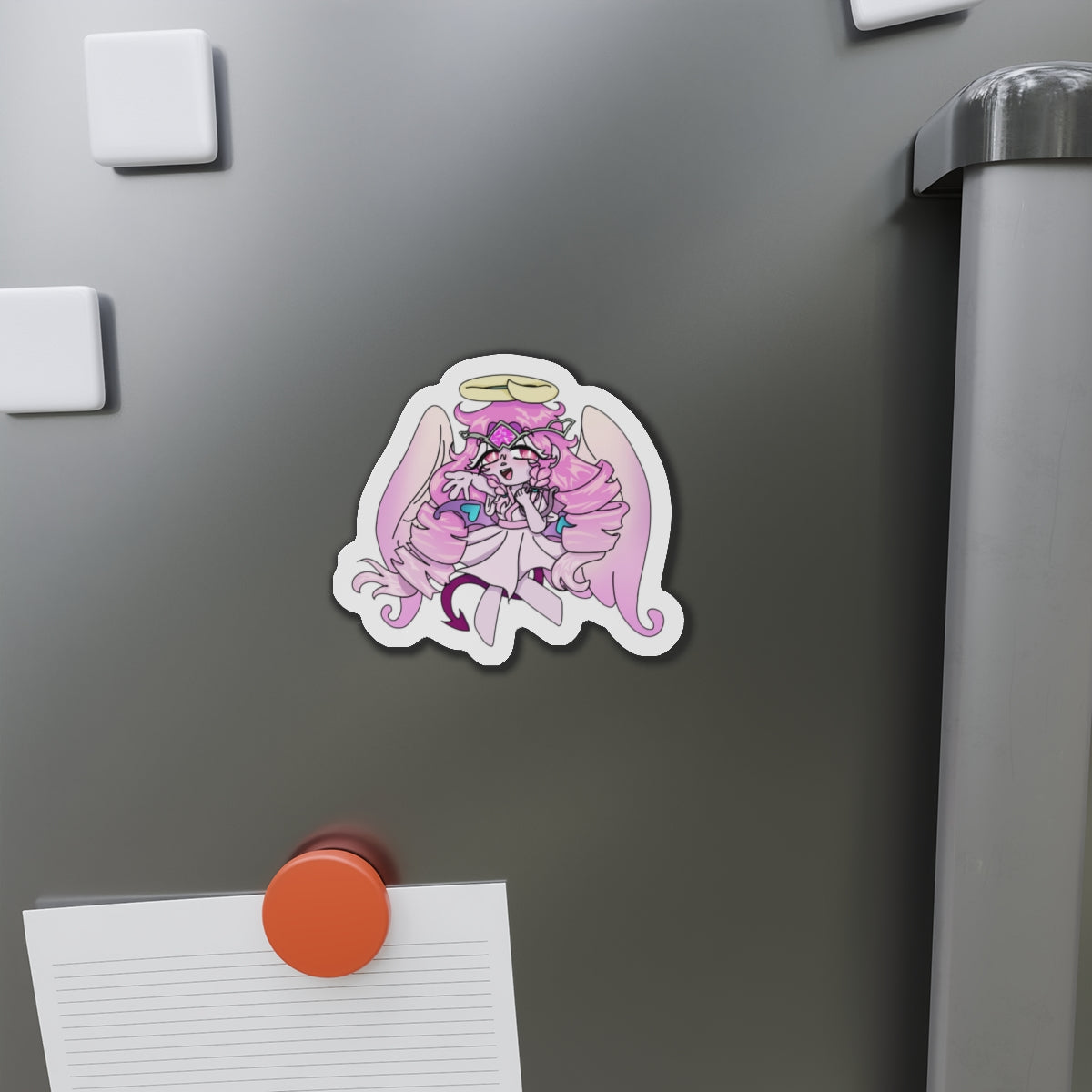 Cute Angel Die-Cut Magnets, Whimsical Fridge Decor, Kawaii Gifts for Teens, Angelic Home Accents, Fun Stationery Accessories