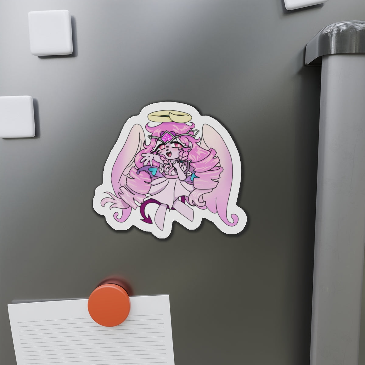 Cute Angel Die-Cut Magnets, Whimsical Fridge Decor, Kawaii Gifts for Teens, Angelic Home Accents, Fun Stationery Accessories
